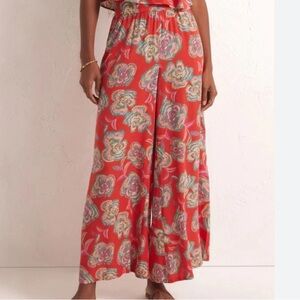 Z Supply Coral Floral Wide Leg Pants
